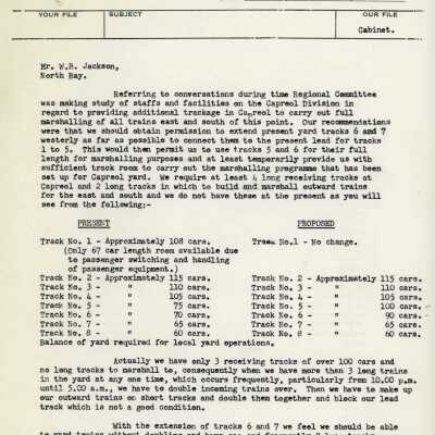 Document, Canadian National Track Marshalling.