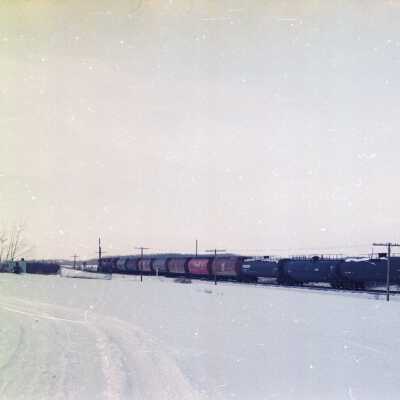 Photograph, CNR train, Alberta.