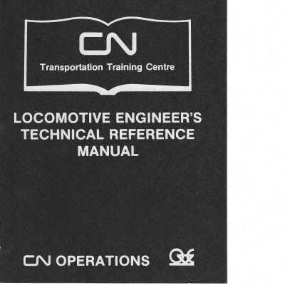 CN Locomotive Engineer's Technical Reference Manual, CN Operations