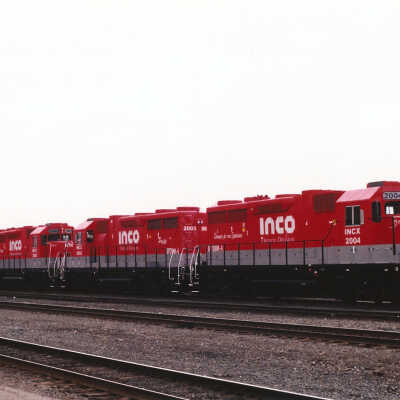 Photograph - INCO locomotive nos. 2004, 2003 and 2002
