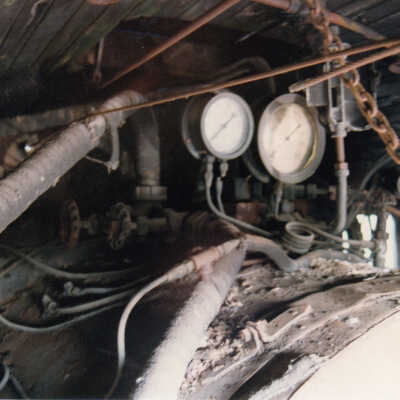 Photograph - Canadian National Steam Locomotive 152 being transported (Series of 49 Pictures)