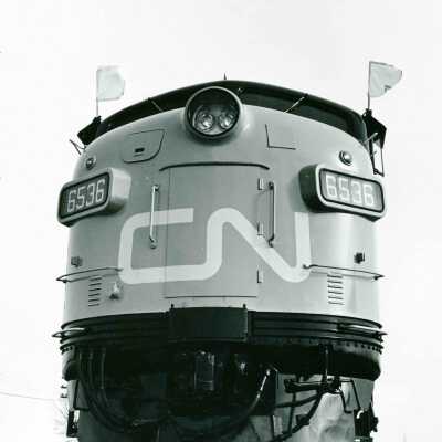 Photograph, Opening Ceremony for CN Rail Express Service, Guelph, Ontario, Locomotive 6536.