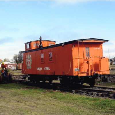 Photograph, CN Wooden Caboose, New Location.