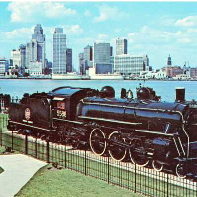 Photograph, Postcard, CNR, Steam Locomotive 5588, Windsor, Ontario.