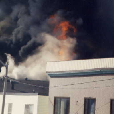 Photograph, Capreol Hardware Store Fire, May 2nd 1986.