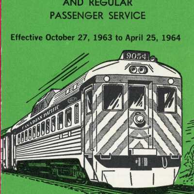 Condensed Timetable, Canadian Pacific "Dayliner", October 27th 1963 to April 25th 1964.