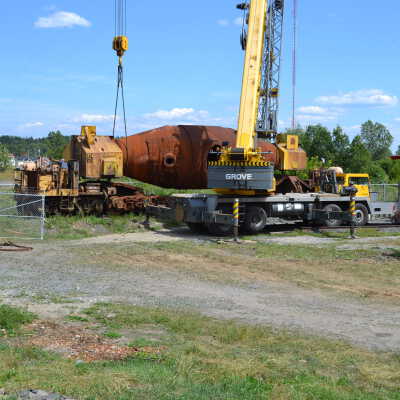 Photograph, NORMHC, Hot Metal Car Move into Prescott Park.