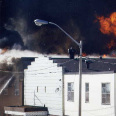 Photograph, Capreol Hardware Store Fire, May 2nd 1986.