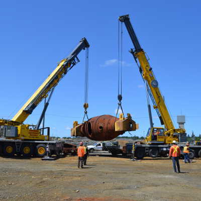 Photograph, NORMHC, Hot Metal Car move from INCO to Prescott Park.