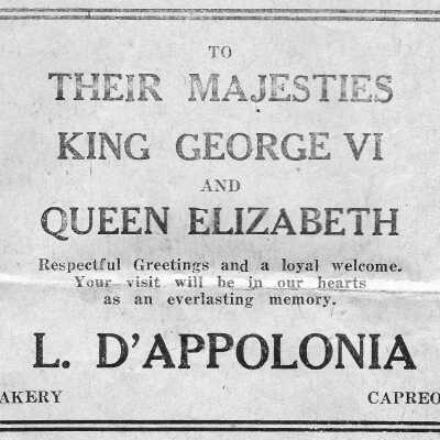 Newspaper Advertisement, L. D'Appolonia Bakery.