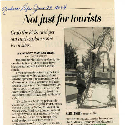 "Not Just for Tourists" in Northern Life, 29 June 2004