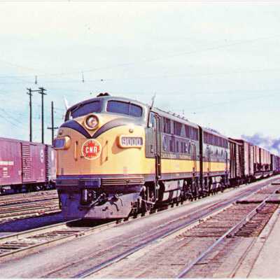 Photograph, Postcard, CNR Diesel Engine F3A, 9000, Oshawa, Ontario.