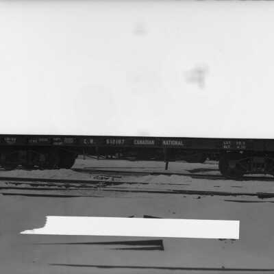 Photograph, Canadian National Railways flat car 612187.