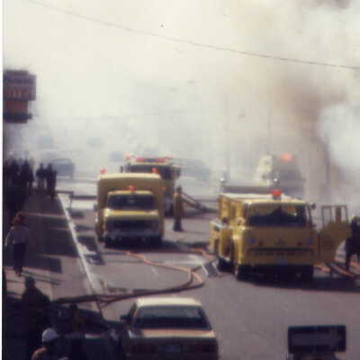 Photograph, Capreol Hardware Store Fire, May 2nd 1986.