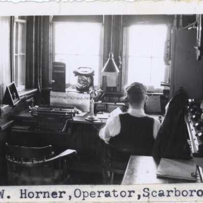 Photograph, CNR Station at Scarborough, Ontario. George W. Horner, Operator, Scarborough, 1944.
