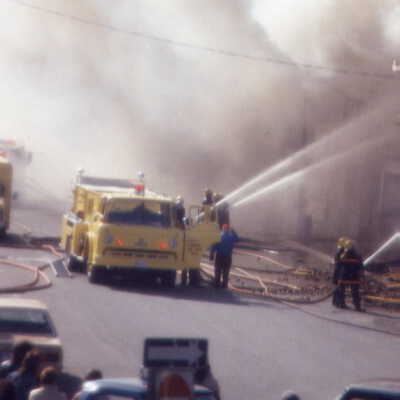 Photograph, Capreol Hardware Store Fire, May 2nd 1986.