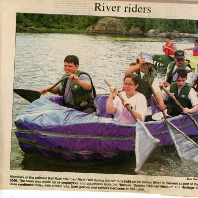 "River Riders" on the front page of The Sudbury Star, 7 August 2000