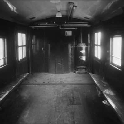Photograph, Canadian National Railways freight car interior.