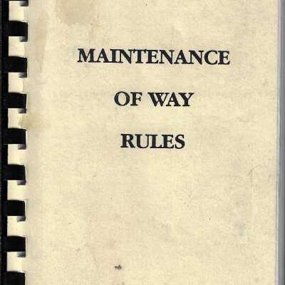 Maintenance of Way Rules