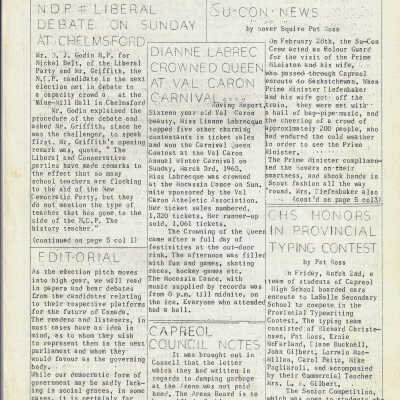 The Capreol and Valley Times: Vol 1 (35) March 7th, 1963