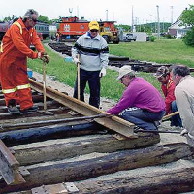 Photograph, Laying Track at the NORMHC.