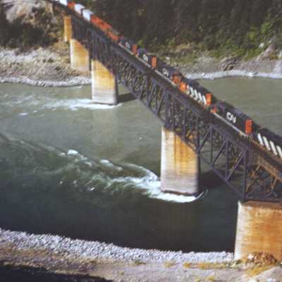 Photograph, CNR Train over Bridge