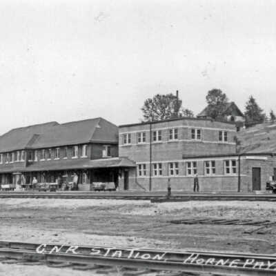 Photograph, CNR Station at Hornepayne, Ontario