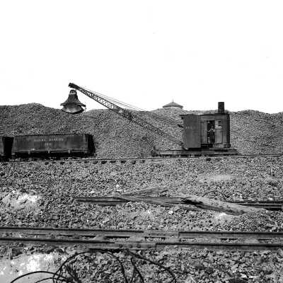 Photograph, Loading coke AER cars.