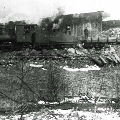Photograph - Locomotive of slag pot train