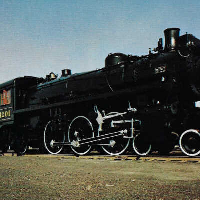 Canadian Pacific Postcard showing Steam Engine #1201 at the National Museum of Science and Technology in Ottawa, ON