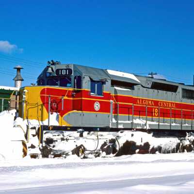 Photograph, Algoma Central Locomotive 181, Steelton, 1981.