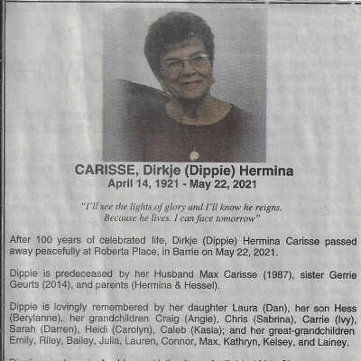 Dippie Carisse Obituary