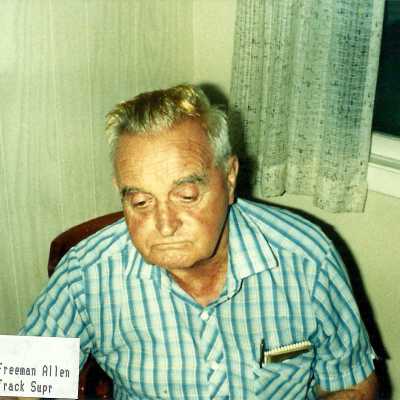Photograph, Allen Freeman, Track Supervisor.