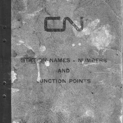 CN Station Names, Numbers & Junction Points July 1, 1967