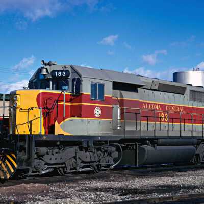 Photograph, Algoma Central Locomotive 183, Steelton, 1973.