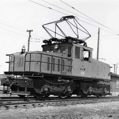 Photograph, INCO Locomotive 119, East Scales, from collection of Dave Shaw.