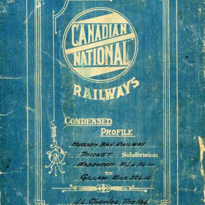 Condensed Profile: Canadian National Railways of the Hudson Railway, Thicket Subdivision. Wabdowden