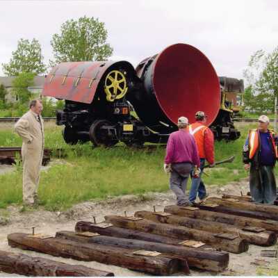 INCO Slag Pot Being Taken to be Delivered to Prescott Park