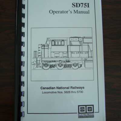 Canadian National Railways Electro-Motive SD751 Locomotive Operator's Manual, Units 5626 thru 5730