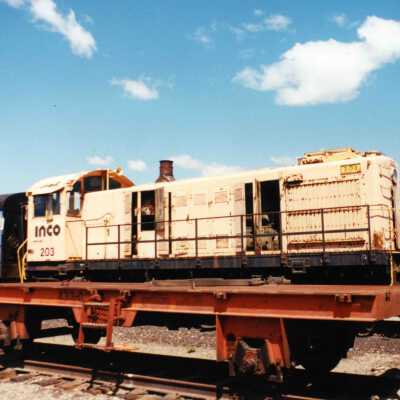 Photograph, INCO Locomotive 203, July 7, 2000.