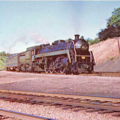 Photograph, Postcard, CNR Steam Engine 6076, Bayview Hamilton, June 14 1958.