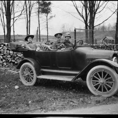 Photograph, Automobile in Parry Sound, Ontario, 1917.