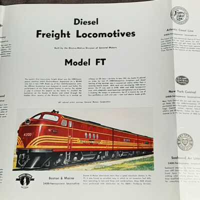 Diesel Freight Locomotives Model FT Coloured Prints