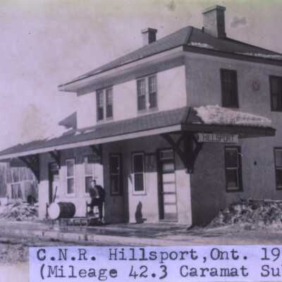 Photograph, CNR Station at Hillsport, Ontario, 1951.