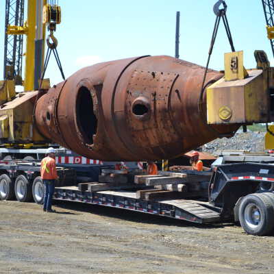 Photograph, NORMHC, Hot Metal Car move from INCO to Prescott Park.