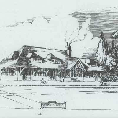 Photograph, CNR Station at Westport, Ontario.