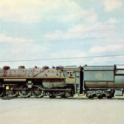 Photograph, Postcard, CNR Steam Engine 6200.