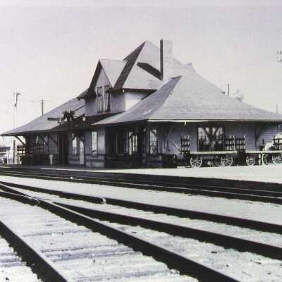 Photograph, CNR Station at Lloydminster.
