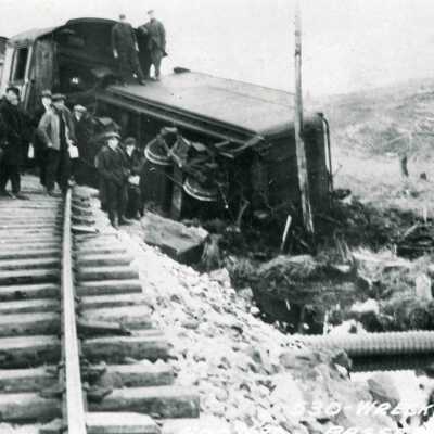 Photograph, 530 Wreck of AER Passenger Train, from WL Gault.