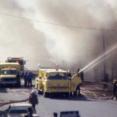 Photograph, Capreol Hardware Store Fire, May 2nd 1986.